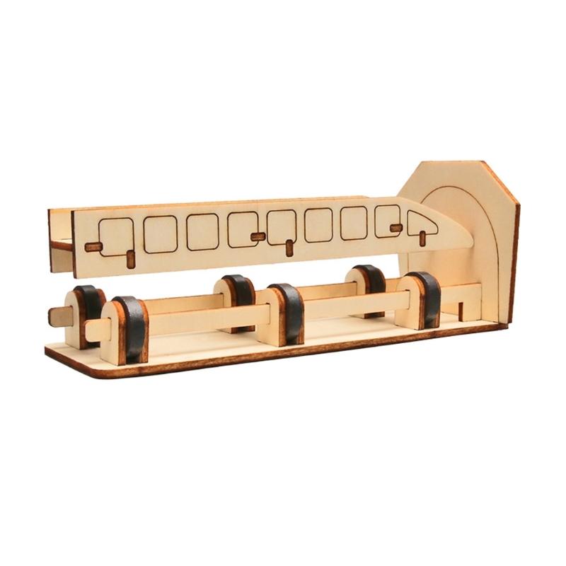 Wooden Magnetic Levitation Train Model Children STEM Toy Hands On Learning Toy For Students Learning Physics Principles 1