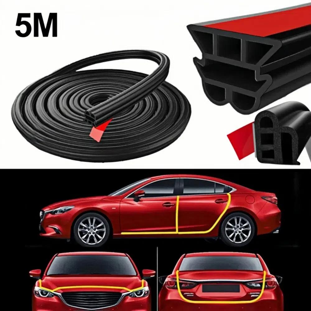 5μ Μέτρο Διπλής Στρώσης Στεγανοποιητική Ταινία Πόρτας Αυτοκινήτου Ελαστική Στεγανοποιητική Ταινία Καπό Αξεσουάρ Αυτοκινήτων