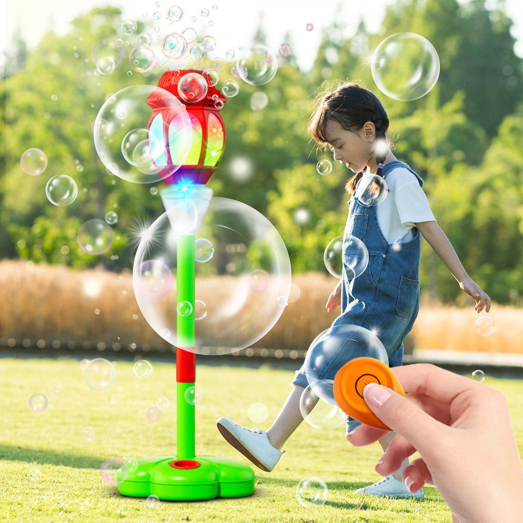 Children's Bubble Blowing Street Light Bubble Machine, Light-up And Music, Remote Control