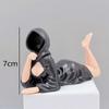 New Christmas Girl Statue Women Sitting Figure Ornaments Mysterious Statue Gothic Death Black Robe Queen Bookshelf Sculpture