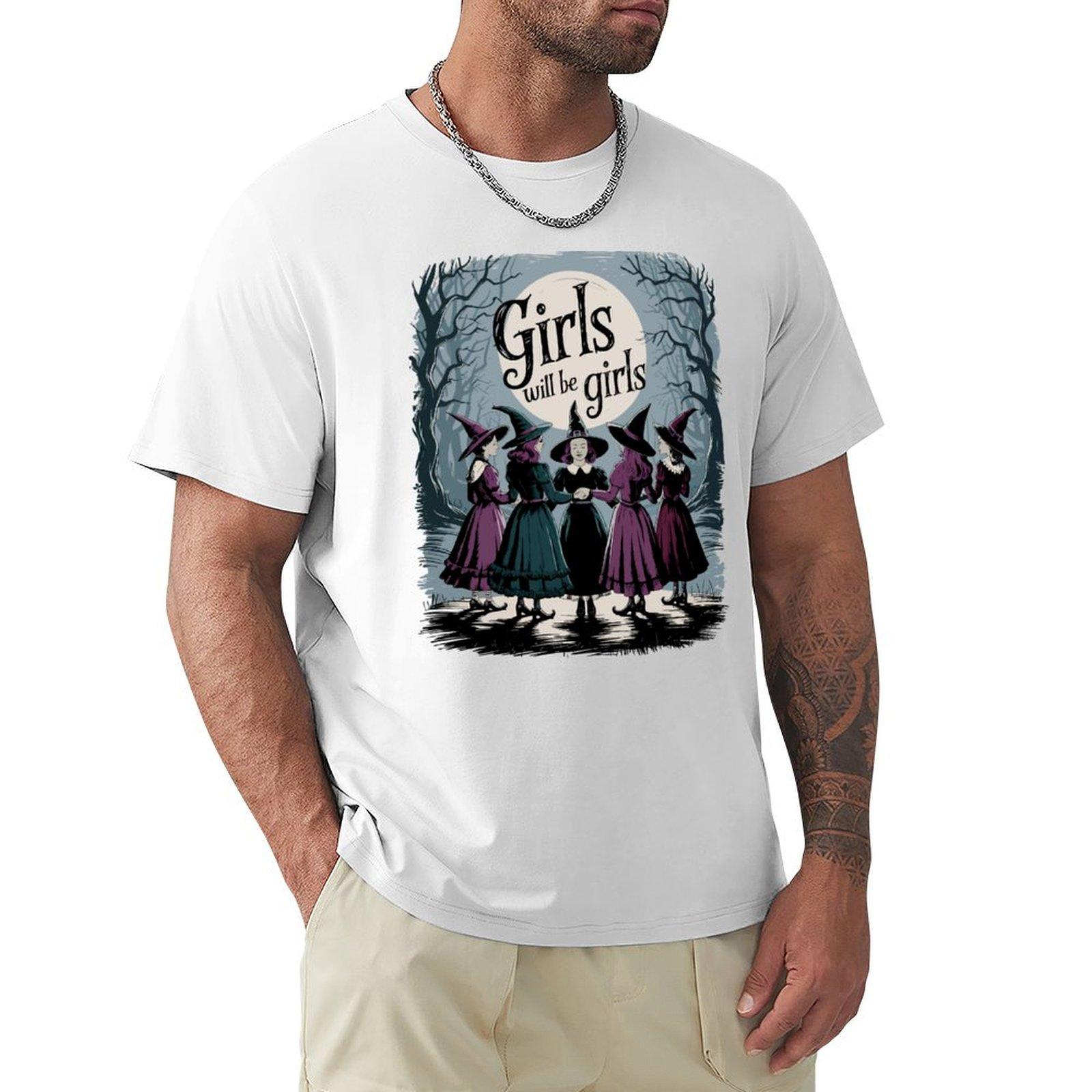 Girls Will Be Girls Embrace Witchy Vibes Gothic Empowerment TShirt shirts graphic tee boys whites funny t shirts men S
