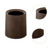 Wood Grain Garbage Basket Open Top for Bathroom and Living Areas