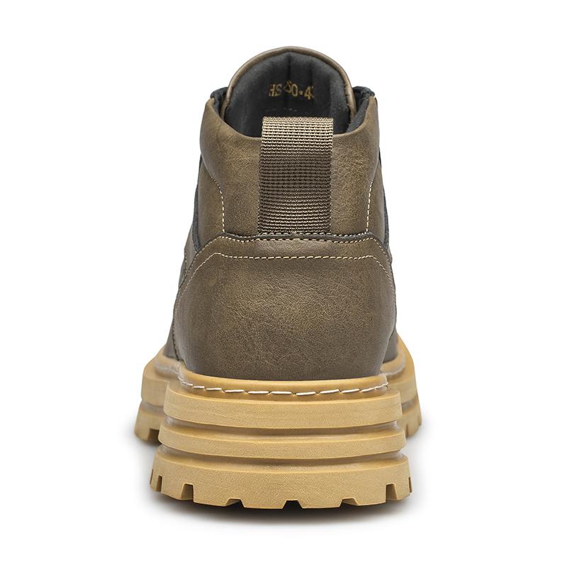 Men High Top Men's Fashionable Elevator Boots with Taller Heel Lift Insole 7cm Plus Size 37-48