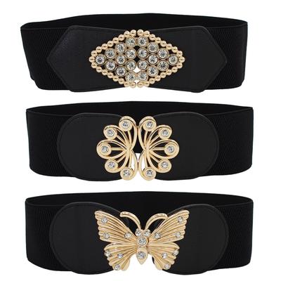 Wide Belt Women'S Decorative Skirt Coat Waist Buckle Elastic Elastic Waist Seal Seven Optional Three Sizes