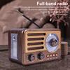 AM FM SW Vintage Radio Retro Radio Support AUX TF Card USB Multi-Function Card Audio Rechargeable Transistor Radio for Home