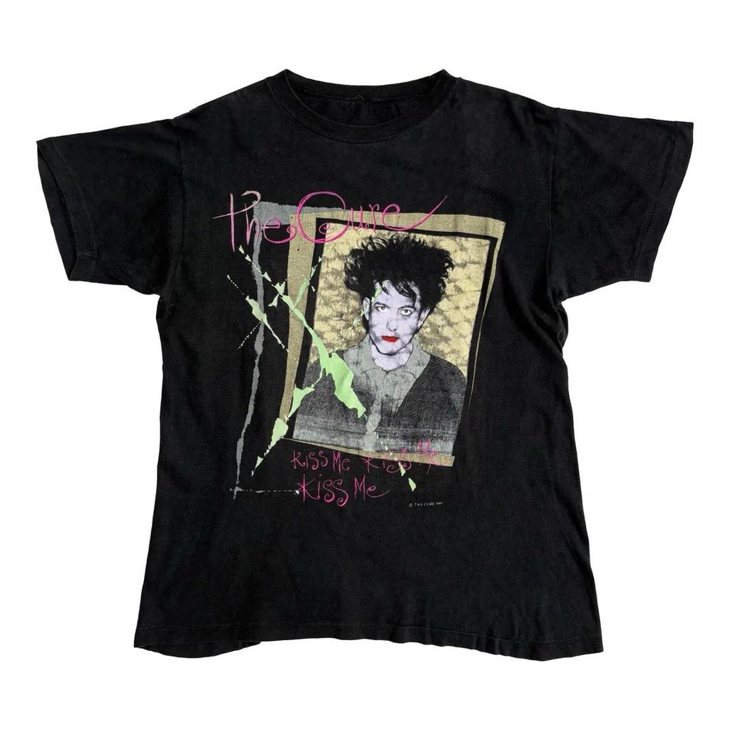 The Cure 1987 87 80s Vintage Kiss Me Robert Smith Brockum Álbum Raro Camiseta Unisex