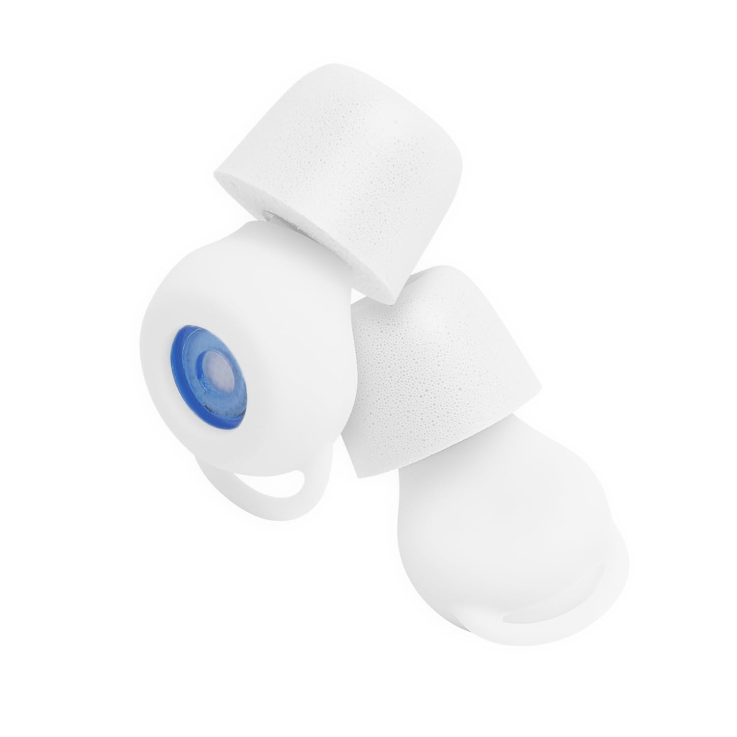 Earplugs with FSC memory foam urethane earpieces bianco