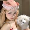 Sophisticated Unisex Hats Unique Weathered Stylish Hat Beautiful Bows Beret Hat for Women and Girls Accessory