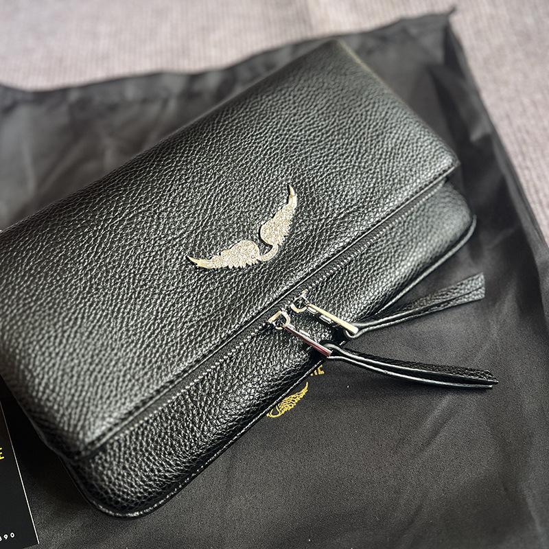 ZV Women's Classic Wing Rivet Shoulder Bag - Trendy, Versatile Small Square Chain Bag