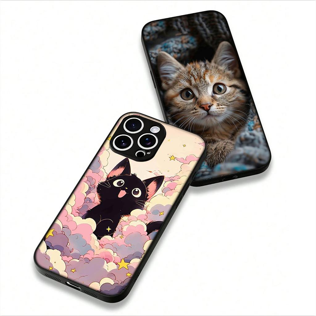 Funda Coque Cover for Huawei P30 P20 P10 Mate 10 20 Lite Pro Y9A Y8S P Smart Y6 Y7 Y9 Prime 2019 Case Black Meow Kitten Cat