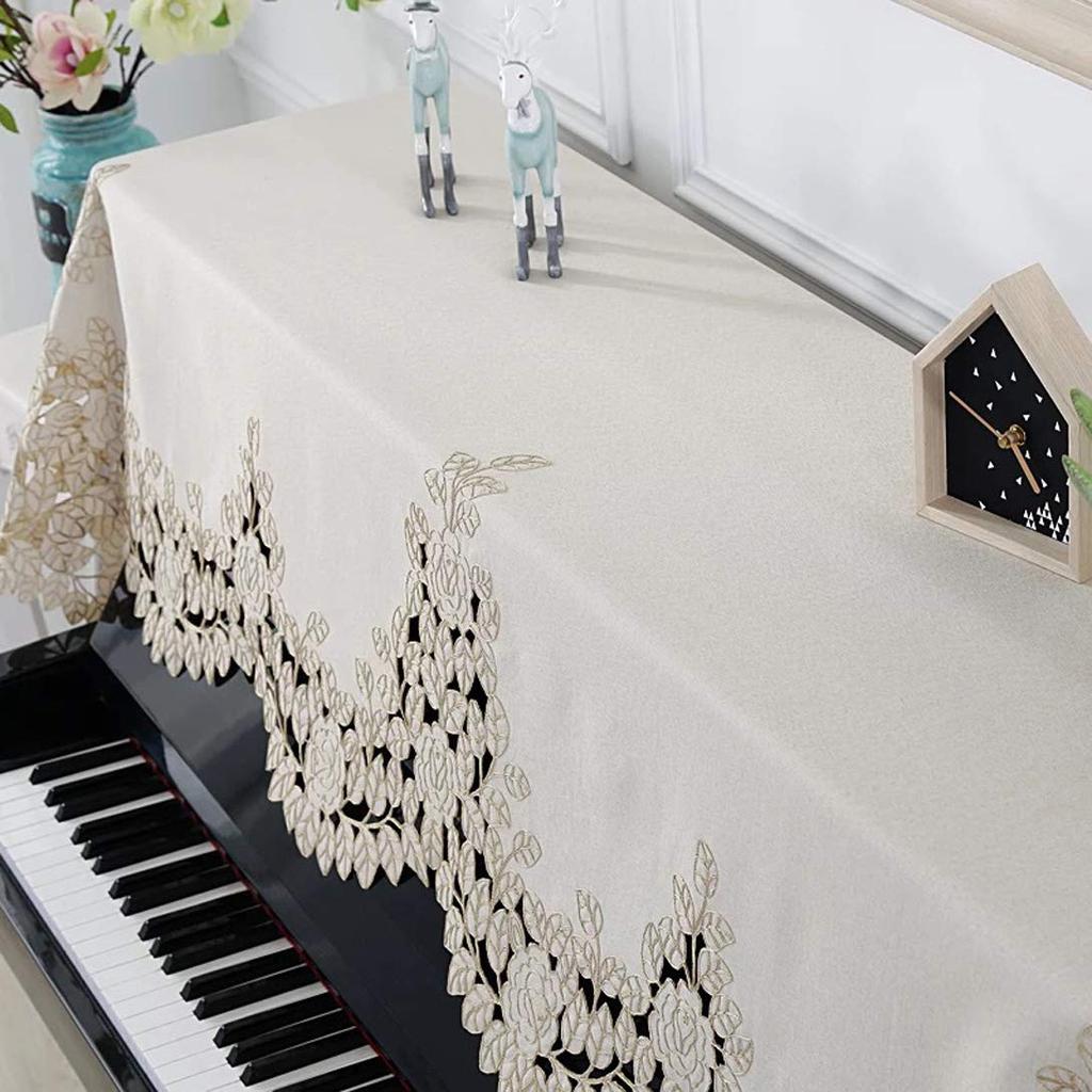 Piano Top Cover for Upright Dustproof Interior Premium with HIMENO Cover, Pianos, High-Quality, Embroidered, Cover, Thick, Stylish, Cute, Decor,