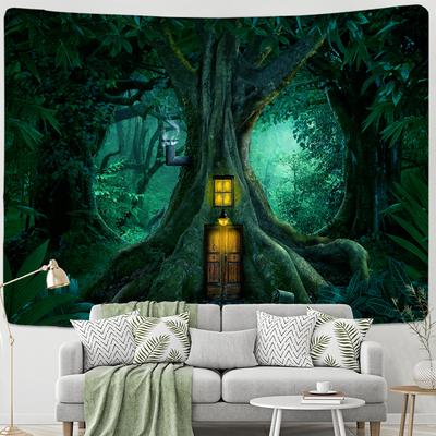 Psychedelic Dschungel Haus Wandteppich Hängen Hexerei Böhmischen Stil Hippie Tapiz Kunst Ästhetik Zimmer Home Decor