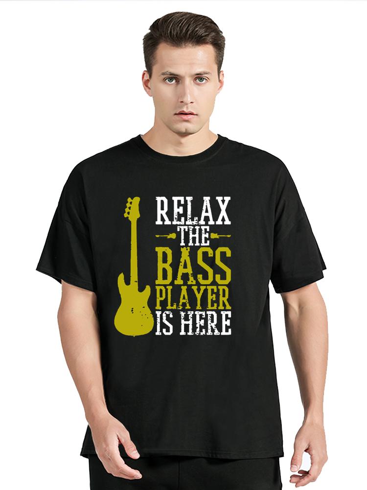 Funny Bass Player Guitar Guitarist Music School Vintage T-shirt Streetwear Cotton Tshirt Fitness Unisex Tops Tees Men's Clothing