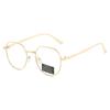 Photochromic Anti Radiation Eyeglasses For Women/Men Milk Tea Color  Anti-blue Glasses Frame Anti rad Sun Adaptive Glass Metal Round Female Sunglasses