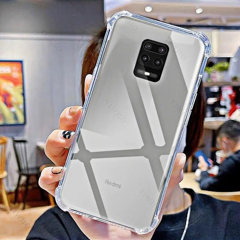 

Для Xiaomi Redmi Note 9S Мягкий силиконовый противоударный прозрачный чехол из ТПУ HD прозрачные чехлы для Redmi Note 9 S 6,67 M2003J6A1G For Redmi Note 9S чистый