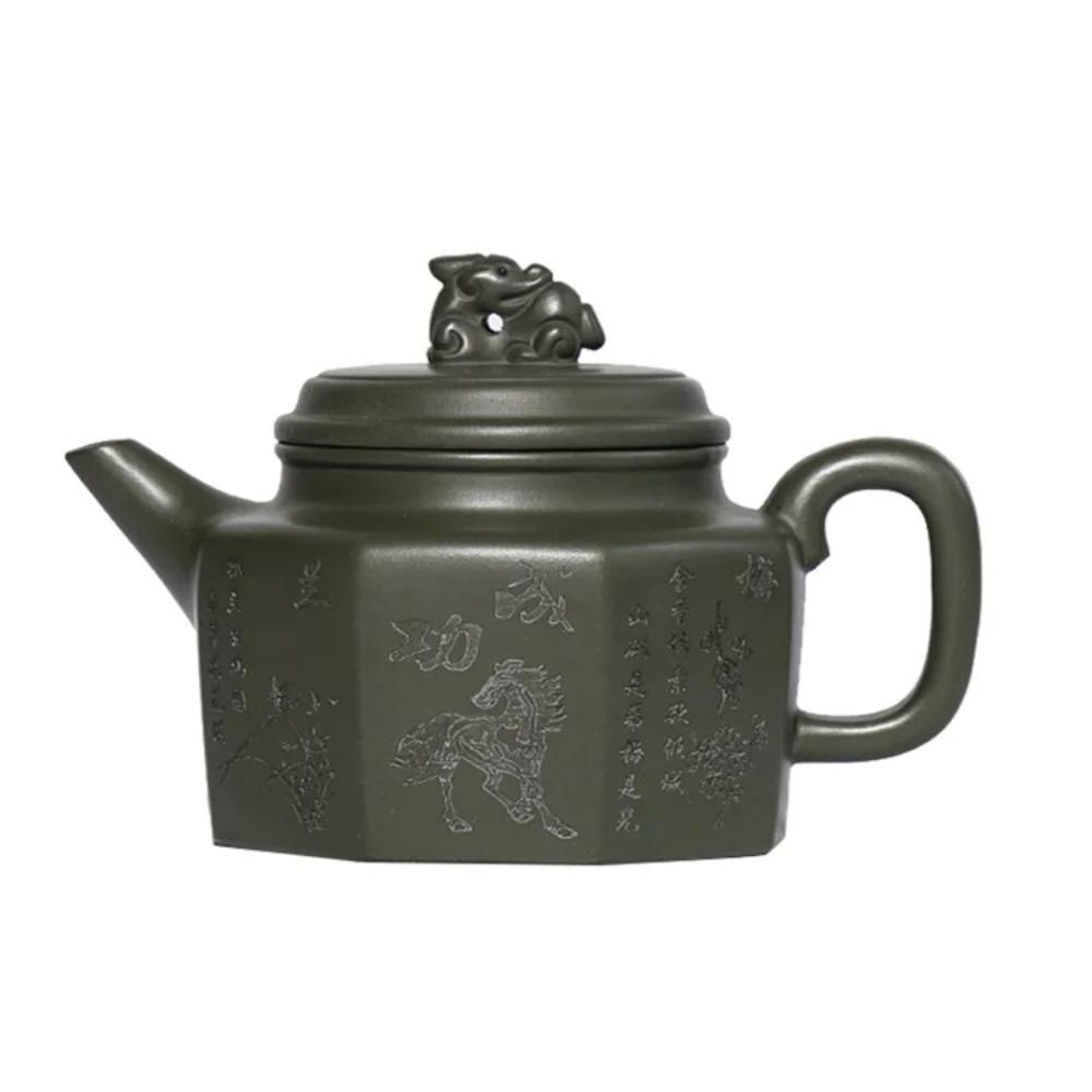 

240 мл Исинская фиолетовая глина Фильтр Чайник Заварник Китайская Цзыша Чайная посуда Ручной работы Зеленая глина Чайник Бытовой На заказ Красота Чайник