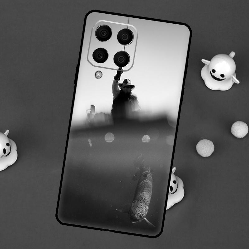 Bass Fishing Lake Sunset Fisherman Cover For Samsung Galaxy M11 M51 M31 M33 M13 M23 M53 M15 M55 M14 M34 M54 M20 M32 M52 Case