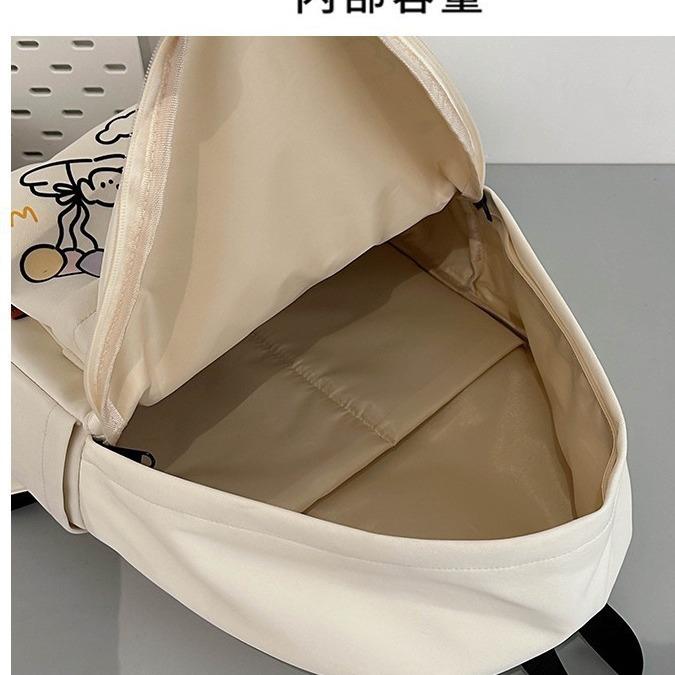 Schoolbag1011 New Junior High School and College School Bag Simple Graffiti Cute Backpack Unisex Large Capacity Backpack Trend