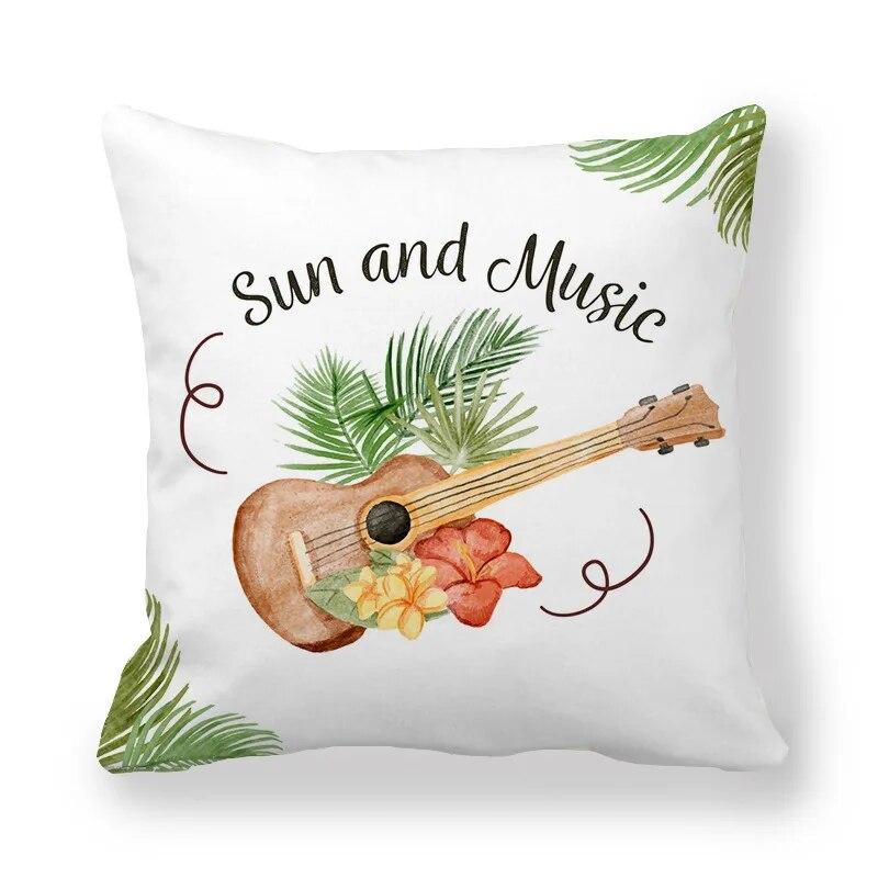 

Чехол на подушку с принтом гитары для дома, спальни, гостиной, дивана, украшение, поясная подушка, наволочка 45X45CM