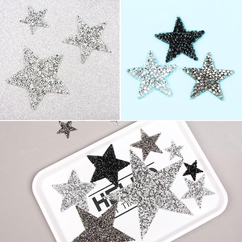 Star Motifs Thermal Transfer Pentagram Sticker Rhinestone Patches Clothing Accessories Hotfix