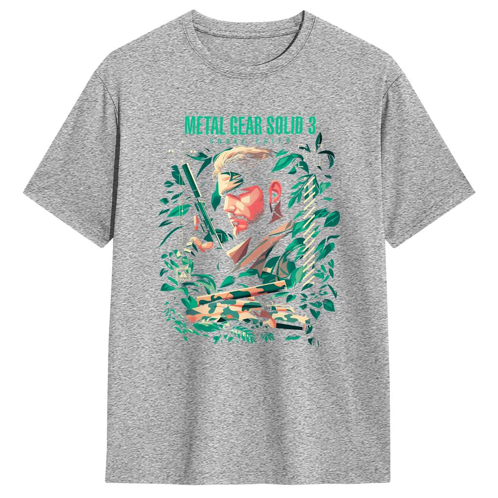 Men TShirt Metal Gear Solid 3 Amazing Pure Cotton Tee Shirt Short Sleeve T Shirts Round Neck Clothes Graphic Printed