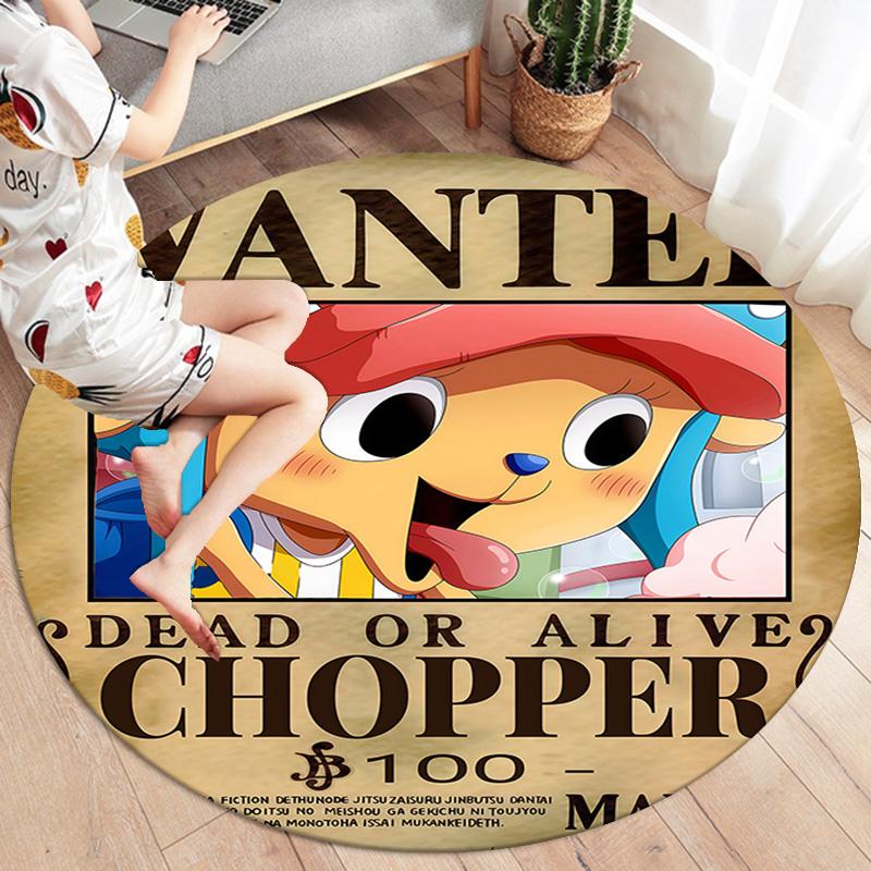 One Piece Tony Tony Chopper Round Area Rug Carpet Rug For Living Room Bedroom Sofa Playroom Decor Nonslip Floor Mat