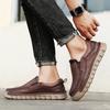 Men's Leather Casual Shoes Handmade Loafers Comfortable Men's Slip On Shoes Flat Moccasins Men's Sneakers