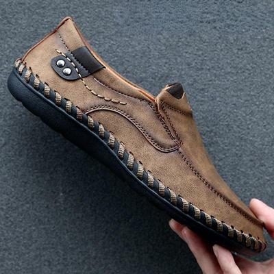 Lässige Lederschuhe für Herren, elastisch und atmungsaktiv, klassische All-Match-Mode-Freizeitschuhe