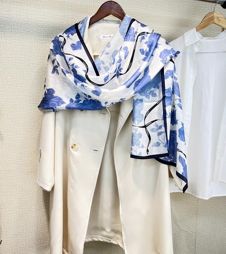 Hangzhou 100% Natural Real Silk Scarf Women Bandana long Scarves Wrap Kerchief Luxury High Quality Hijab Echarpe pashmina