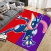 Greninja Theme Illustration Square Area Rug, Non-Slip Floor Mat for Bedroom, Perfect Gift for Pokemon Fans.chl