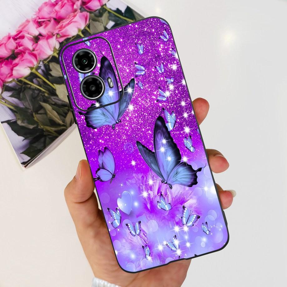 Stoßfeste Hülle für Motorola Moto G34 G24 Power Hülle Flüssigsilikon Schwarz Coque für Moto G34 MotoG24 Motorola G24 Power Fundas