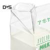 400ML Unique Design Milk Cup Square Shape Fruit Print Milk Box Water Cup for Breakfast