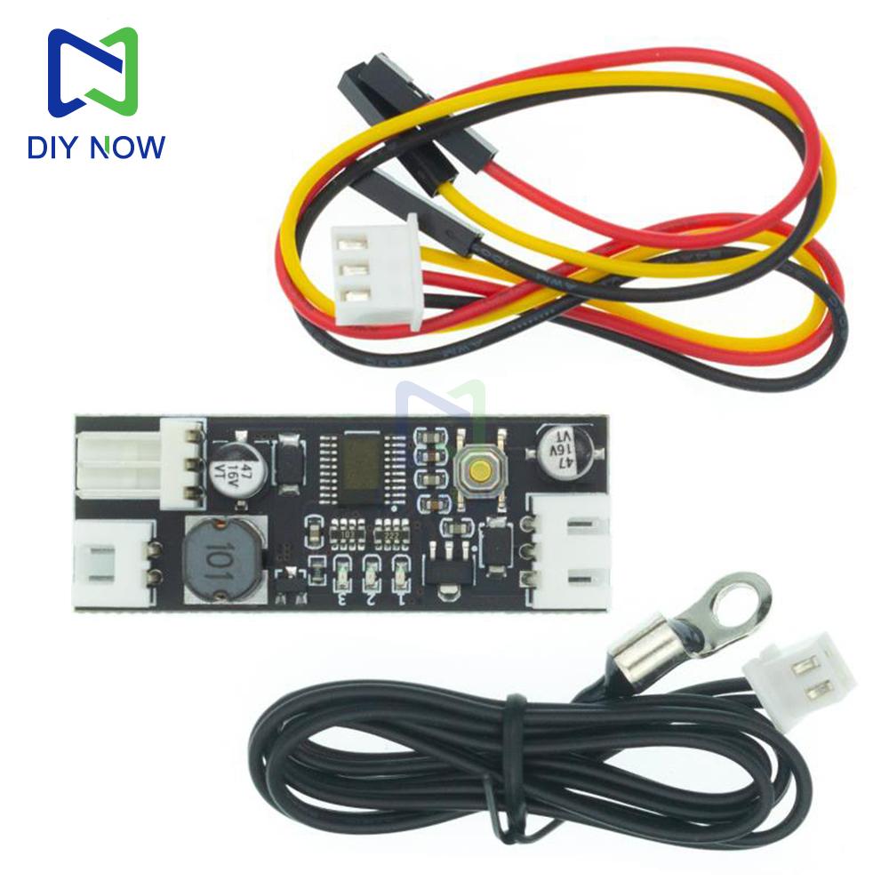 DC12V 0.8A DC PWM 2-3 Wire Fan Temperature Control Speed Controller Chassis Computer Noiseor PC CPU Cooler Fan Alarm STK IC