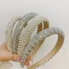 Barock Vintage Perle Glasperlen Schleife Stirnband Mode Haarband Voll Strass Schwamm Haarband Haarschmuck