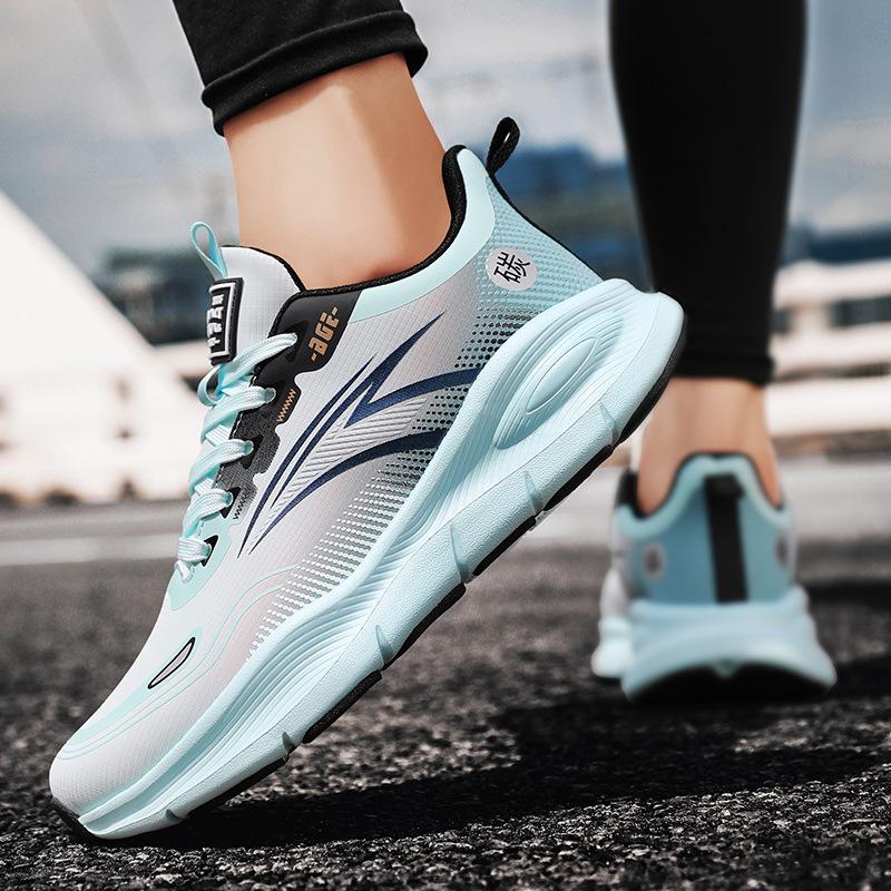 New Lightweight Outdoor Sports Shoes Autumn Men's Breathable Non-slip Running Shoes Platform-soled Versatile Leather Lace-up Men's Shoes