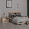 Table de chevet - Maison Exclusive - 2 pcs - Chêne sonoma - Lumières LED RVB - 70x36,5x40 cm