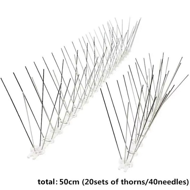 1-10Pcs Pigeon Spikes Stainless Steel Bird Spike Bird Deterrent Wire Spikes Keep Birds Away Proof Nails for Fence Roof Blacony