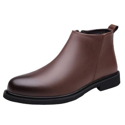 Modedesigner Lässige Retro Herren Stiefeletten Herbst Winter Samt Weiche Sohle Rindsleder Baumwolle Schuhe Herrenmode Chelsea Boots Männlich