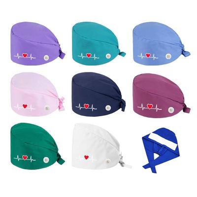 Embroidered Operating Room Hat Cotton Beauty Work Hats New Doctor Work Hats