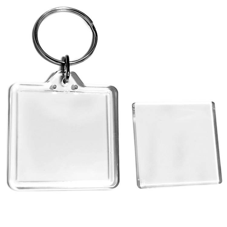 Transparent Photo Keychain Frame - Blank Keyring for Portrait Stickers