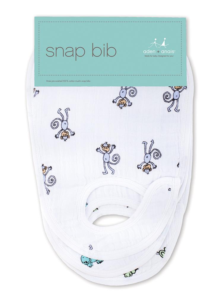 Bib Baby Meal Japanese Aden Anais Snap Bib Jungle Jam Muslin Baby Food Baby 7102 3 Pieces [Genuine + 100% Cotton] (x 1)