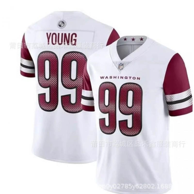 Mens NFL Washington Commanders Chase Young 99 Football Jersey Cotton Blend Sportswear Fans Casual Wear