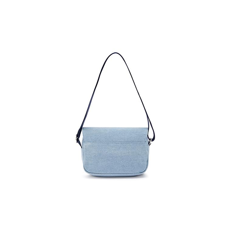 New Champion Fabric Camera Bag, Shoulder Bag Small Unisex Black/Dark Gray/Light Blue U4AACPU28