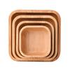 Japanese Style Solid Wood Square Salad Bowl - Simple Wooden Tableware Dish