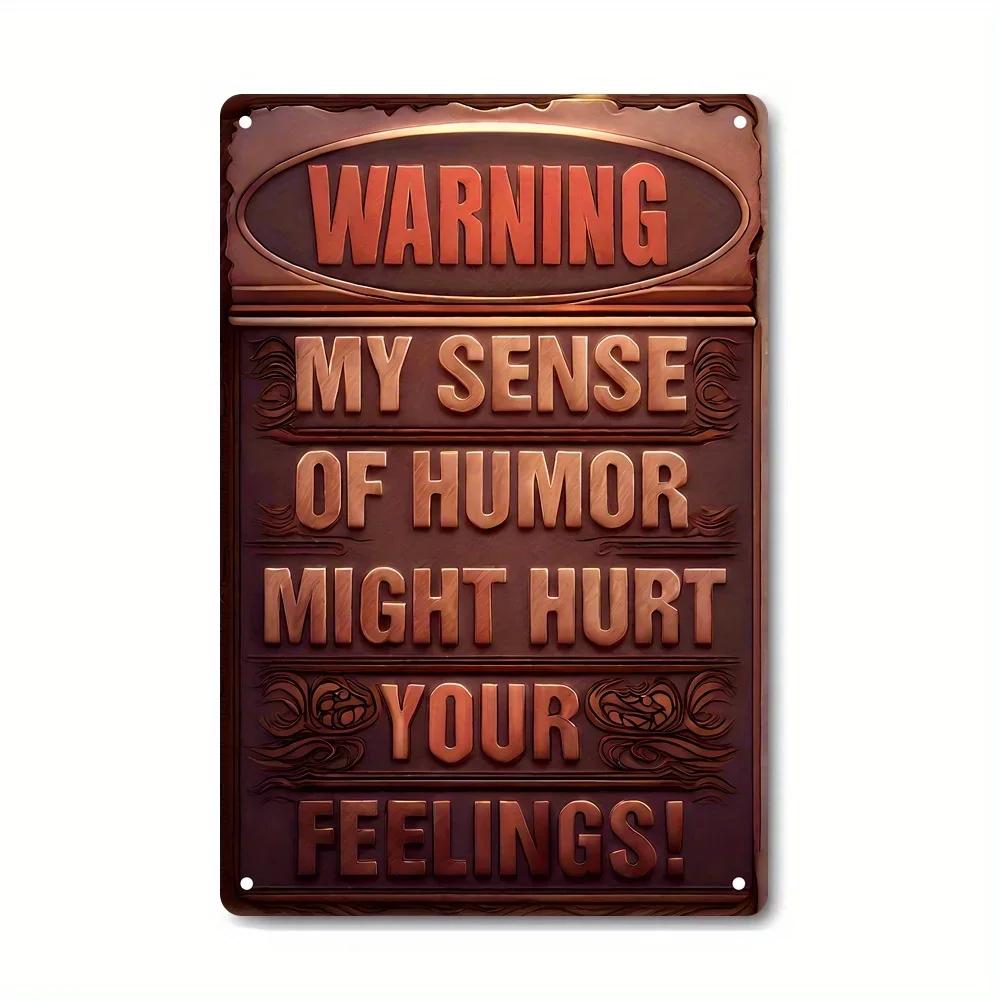 Exclusive Vintage 3D “Beware” Metal Sign - Premium Quality Metal with Eye - Catching 3D Design, Ideal Wall