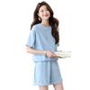 Fashion casual loose sports suit women's summer new loose thin short-sleeved sweater shorts two-piece set