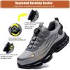 Indestructible Steel Toe Shoes for Men Women Construction Industrial Work Safety Sneakers Rotated Button Easy Wear