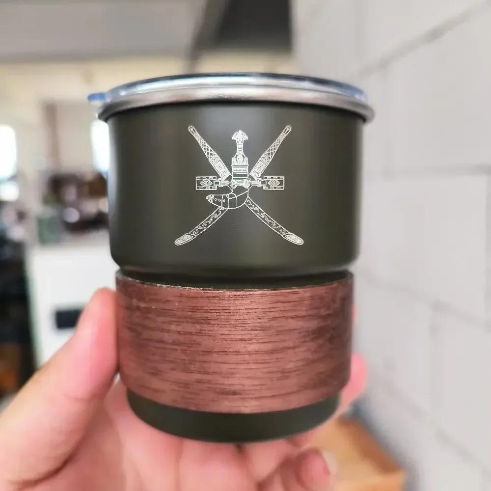 

Логотип Султаната Оман Кружка из нержавеющей стали Пивная кружка с крышкой 300 мл кружка для кофе для кемпинга на открытом воздухе 300ml