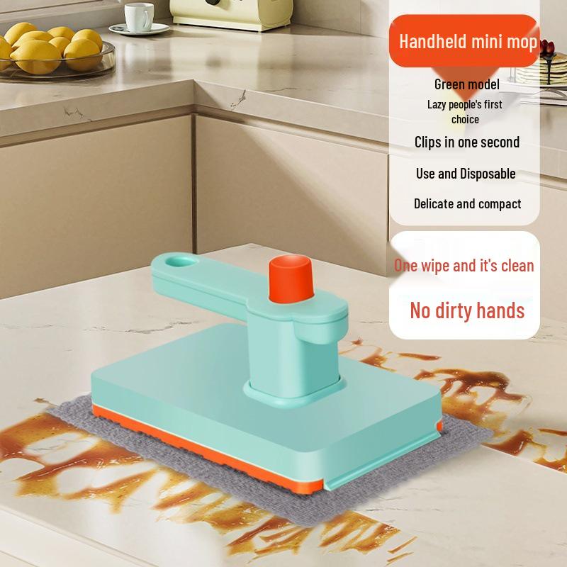 

Hand-Free Mini Face Towel Mop: 2025 Flat Mop Clip for Household Cleaning