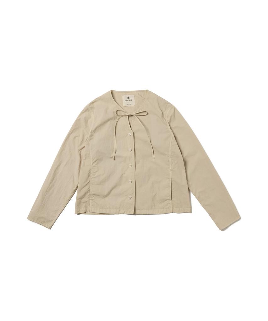 Snow Peak Garment Dyed Blouse Long Sleeve IVORY 3 SH-25AW001, Women's Top,
